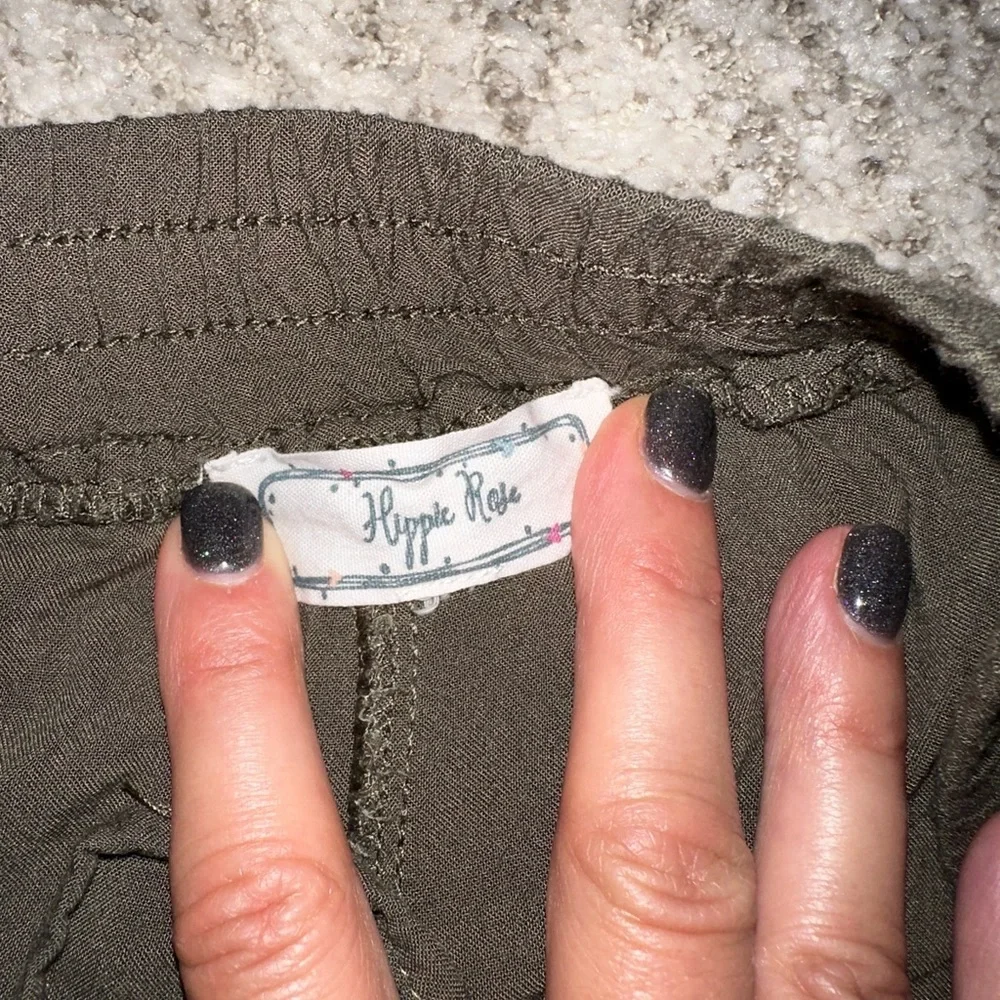 Hippie Rose Olive Green Joggers - Picture 5 of 8